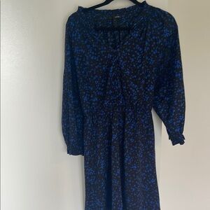 Aqua Blue Floral Dress